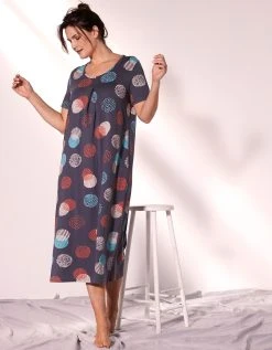 Blancheporte Chemise De Nuit Longue Imprimée Graphique