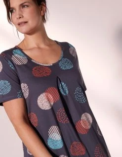 Blancheporte Chemise De Nuit Longue Imprimée Graphique 6 Blancheporte Chemise De Nuit Longue Imprimée Graphique -Blancheport en ligne 703503 C01 zoomx vue7