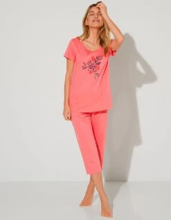 Blancheporte Pyjacourt Coton Imprimé "bouquet" -Blancheport en ligne 703554 C01 zoomx vue4