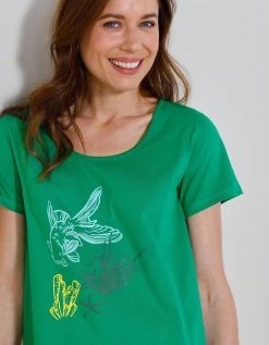 Blancheporte Chemise De Nuit Courte Imprimé Poissons -Blancheport en ligne 703560 C01 zoomx vue3