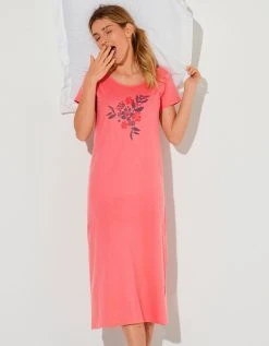 Blancheporte Chemise De Nuit Longue Imprimé "bouquet" 3 Blancheporte Chemise De Nuit Longue Imprimé "bouquet" -Blancheport en ligne 703564 C01 zoomx vue4