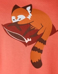 Blancheporte Chemise De Nuit Courte Manches Courtes Motif "panda Roux" -Blancheport en ligne 703576 C01 zoomx vue5