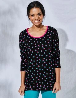 Blancheporte Tee-shirt Manches Longues Coton Enjoy Imprimé Pois