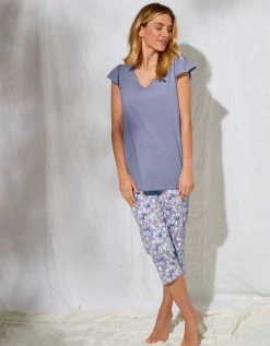 Blancheporte Tee-shirt Pyjama Manches Courtes Uni -Blancheport en ligne 703606 C01 zoomx vue5