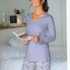 Blancheporte Tee-shirt Pyjama Manches Longues Uni