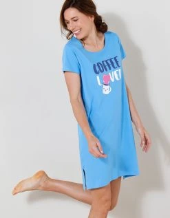 Blancheporte Chemise De Nuit Courte Imprimé "Coffee Lover"(1)