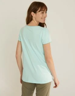 Blancheporte Tee-shirt De Pyjama Manches Courtes Imprimé Base Fleurs -Blancheport en ligne 703623 C00 zoomx vue6