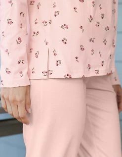 Blancheporte Pyjama Imprimé "tulipes" Col Tailleur Manches Longues 2 Blancheporte Pyjama Imprimé "tulipes" Col Tailleur Manches Longues -Blancheport en ligne 703625 C01 zoomx vue3