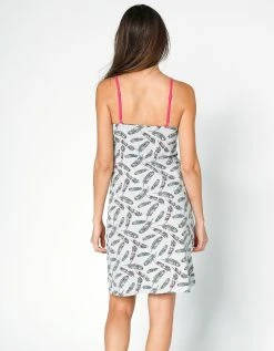 Blancheporte Nuisette Coton Imprimé "plumes" 4 Blancheporte Nuisette Coton Imprimé "plumes" -Blancheport en ligne 703665 C01 zoomx vue5