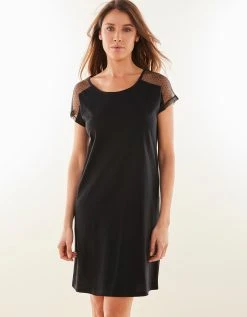 Blancheporte Chemise De Nuit Viscose Et Plumetis