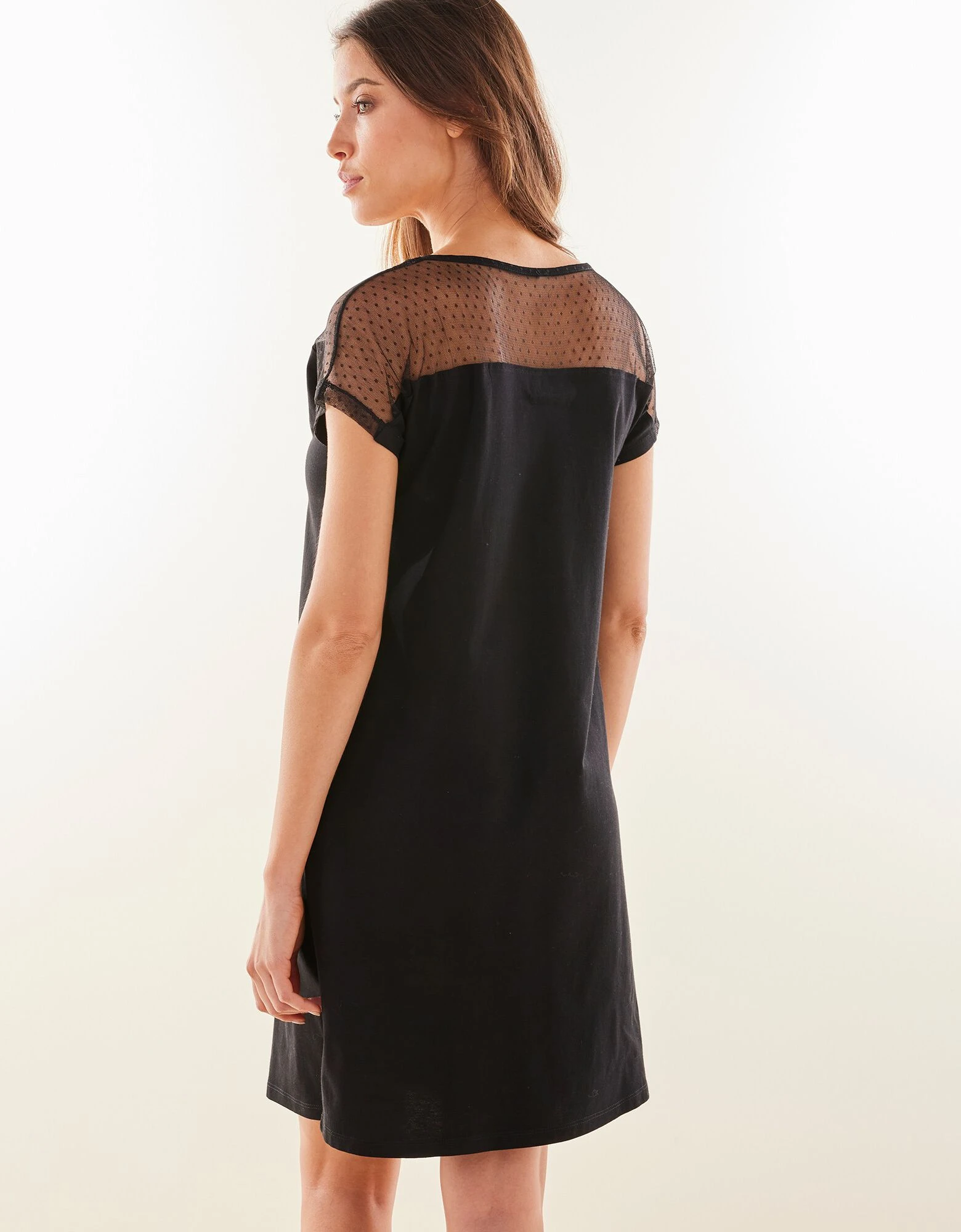 Chemise de nuit viscose et plumetis Blancheporte Chemise De Nuit Viscose Et Plumetis -Blancheport en ligne