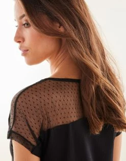 Blancheporte Chemise De Nuit Viscose Et Plumetis 4 Blancheporte Chemise De Nuit Viscose Et Plumetis -Blancheport en ligne 703669 C02 zoomx vue5