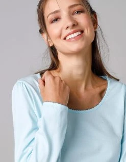 Blancheporte Tee-shirt De Pyjama Manches Longues Imprimé Base Fleurs -Blancheport en ligne 703676 C00 zoomx vue3