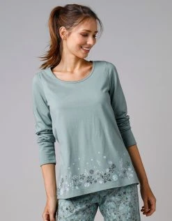 Blancheporte Tee-shirt De Pyjama Manches Longues Imprimé Base Fleurs