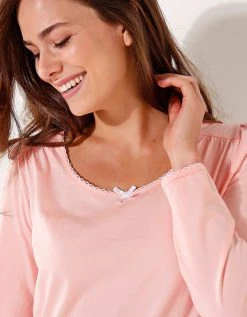 Blancheporte Tee-shirt Imprimé Fleurs - Manches Longues -Blancheport en ligne 703686 C05 zoom detailRFP
