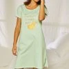 Blancheporte Chemise De Nuit Courte En Coton Motif Croissant Manches Courtes