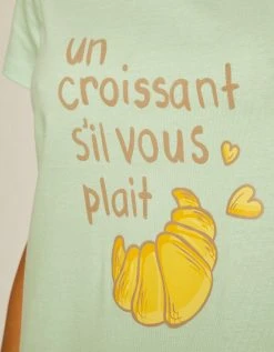 Blancheporte Chemise De Nuit Courte En Coton Motif Croissant Manches Courtes -Blancheport en ligne 703695 C01 zoomx vue5