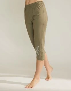 Blancheporte Pantacourt De Pyjama Imprimé Placé Fleurs -Blancheport en ligne 703702 C00 zoomx vue3