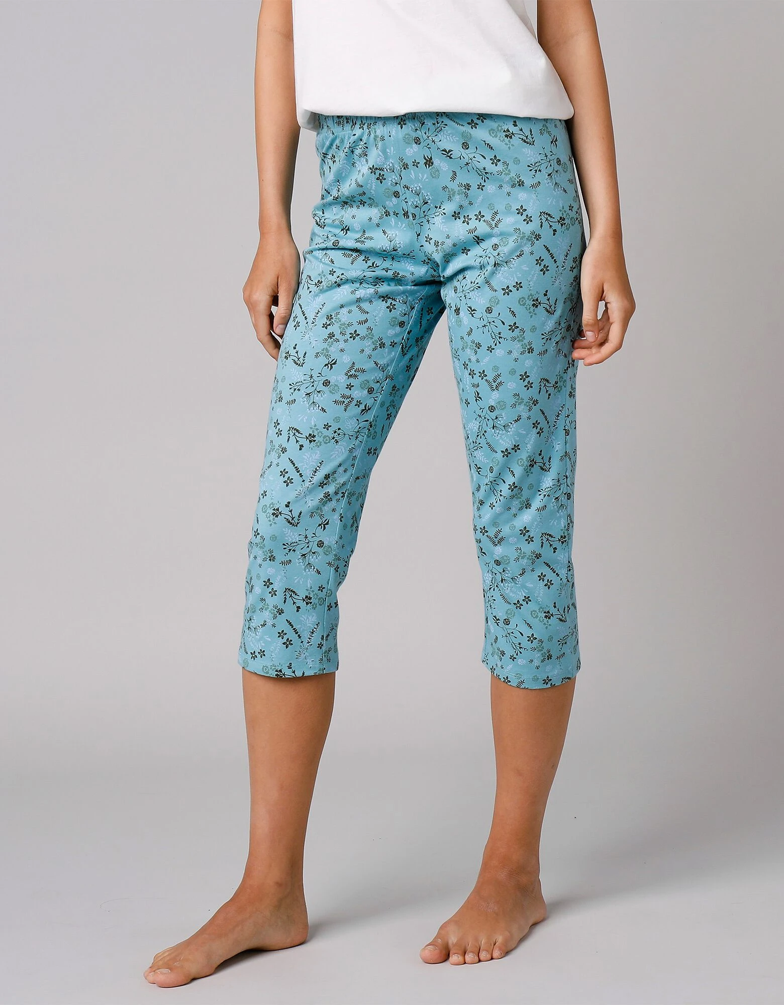 Pantacourt de pyjama imprimé fleurs Blancheporte Pantacourt De Pyjama Imprimé Fleurs -Blancheport en ligne