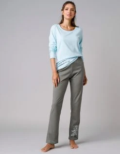 Blancheporte Pantalon De Pyjama Imprimé Placé Fleurs -Blancheport en ligne 703715 C00 zoomx vue4