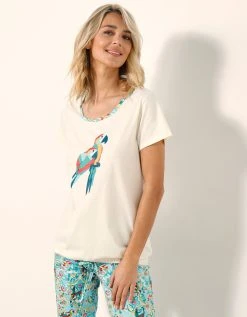 Blancheporte Pyjama Pantacourt Roméo Imprimé Toucan -Blancheport en ligne 703720 C01 zoomx vue5