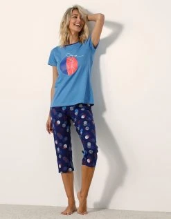 Blancheporte Pyjama Pantacourt Imprimé Arty -Blancheport en ligne 703722 C01 zoomx vue5