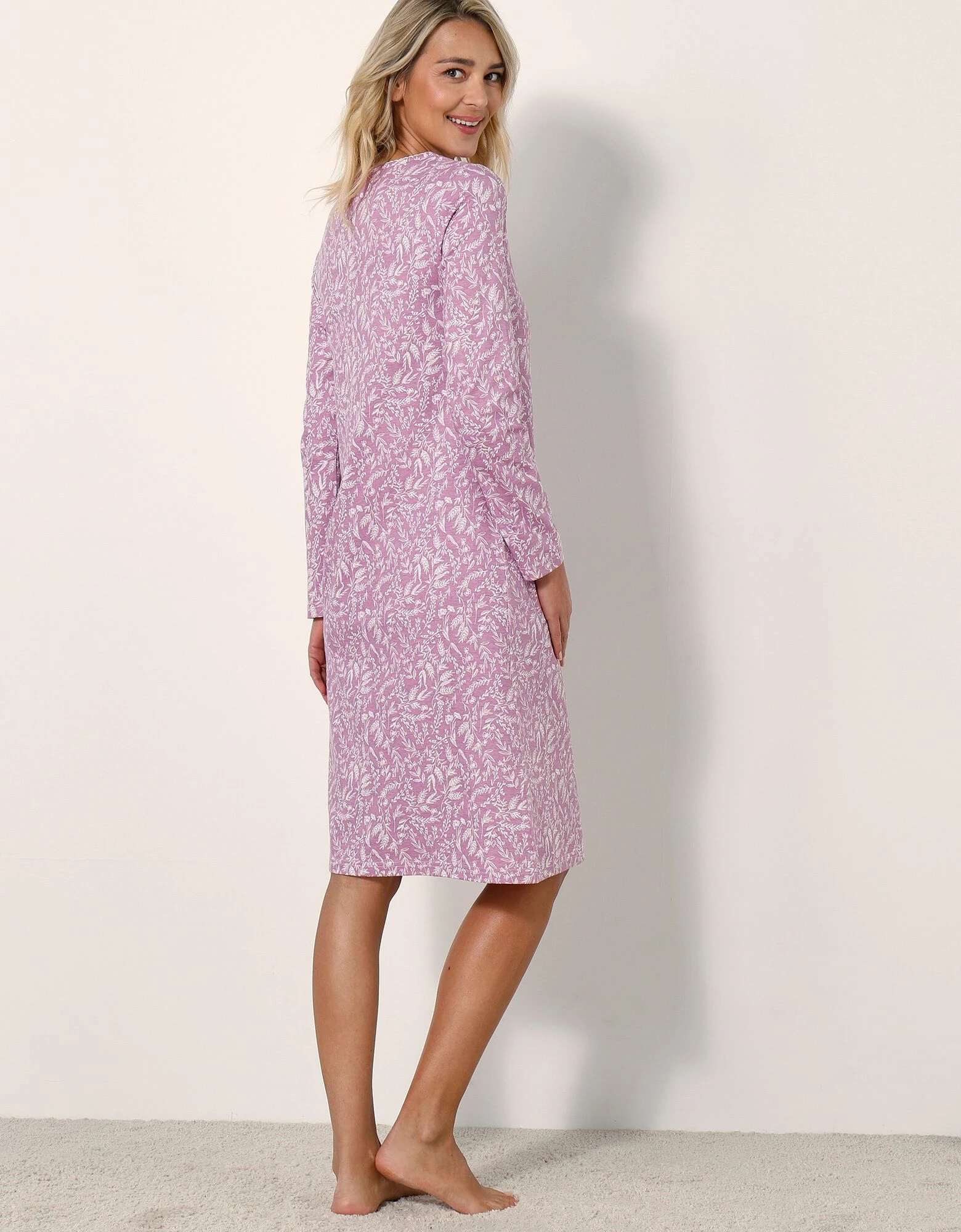 Chemise de nuit longue imprimé Alessia Blancheporte Chemise De Nuit Longue Imprimé Alessia -Blancheport en ligne