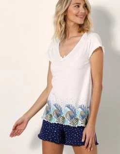 Blancheporte Pyjama Short Imprimé Fossile 3 Blancheporte Pyjama Short Imprimé Fossile -Blancheport en ligne 703725 C01 zoomx vue4