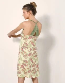 Blancheporte Nuisette Dos Macramé Imprimé Eglantine - Coton Modal