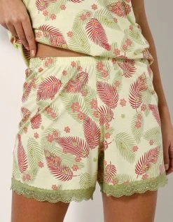 Blancheporte Pyjama Short Imprimé Eglantine Dos Macramé - Coton Modal 5 Blancheporte Pyjama Short Imprimé Eglantine Dos Macramé - Coton Modal -Blancheport en ligne 703727 C01 zoomx vue6