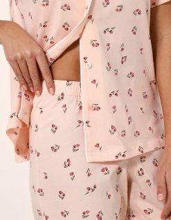 Blancheporte Pyjama Pantalon Court Imprimé « Tulipes » - Col Tailleur 5 Blancheporte Pyjama Pantalon Court Imprimé « Tulipes » - Col Tailleur -Blancheport en ligne 703728 C02 zoomx vue6