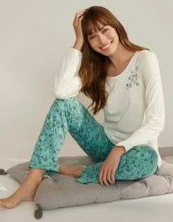 Blancheporte Pantalon De Pyjama Imprimé Fleurs 2 Blancheporte Pantalon De Pyjama Imprimé Fleurs -Blancheport en ligne 703738 C00 zoomx vue3