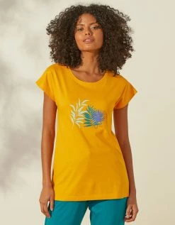 Blancheporte Tee-shirt De Pyjama En Coton Manches Courtes - Uni Tropical