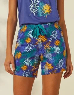 Blancheporte Short De Pyjama En Coton - Imprimé Tropical