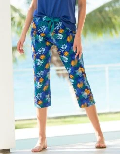 Blancheporte Pantacourt De Pyjama En Coton - Imprimé Tropical