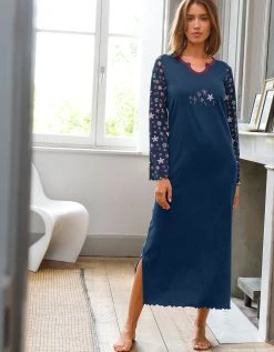 Blancheporte Chemise De Nuit Imprimée Fleurs - Manches Longues