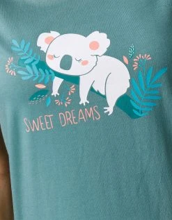 Blancheporte Chemise De Nuit Longue À Manches Courtes Imprimé Koala -Blancheport en ligne 703805 C01 zoomx vue3