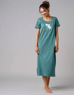 Blancheporte Chemise De Nuit Longue À Manches Courtes Imprimé Koala -Blancheport en ligne 703805 C01 zoomx vue4