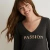 Blancheporte Tee-shirt Pyjama Manches Longues Imprimé "passion Cocooning"