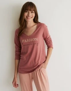 Blancheporte Tee-shirt Pyjama Manches Longues Imprimé "passion Cocooning"