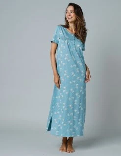 Blancheporte Chemise De Nuit Longue Manches Courtes Imprimée "papillons" -Blancheport en ligne 703820 C01 zoomx vue3