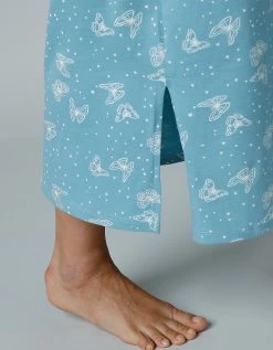 Blancheporte Chemise De Nuit Longue Manches Courtes Imprimée "papillons" -Blancheport en ligne 703820 C01 zoomx vue5