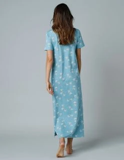 Blancheporte Chemise De Nuit Longue Manches Courtes Imprimée "papillons" -Blancheport en ligne 703820 C01 zoomx vue6