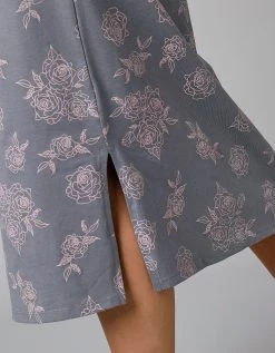 Blancheporte Chemise De Nuit Longue Manches Longues Imprimée "roses" -Blancheport en ligne 703824 C01 zoomx vue5