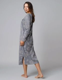 Blancheporte Chemise De Nuit Longue Manches Longues Imprimée "roses" -Blancheport en ligne 703824 C01 zoomx vue6