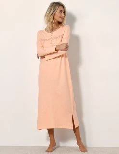 Blancheporte Chemise De Nuit Longue Manches Longues Unie -Blancheport en ligne 703825 C00 zoomx vue4