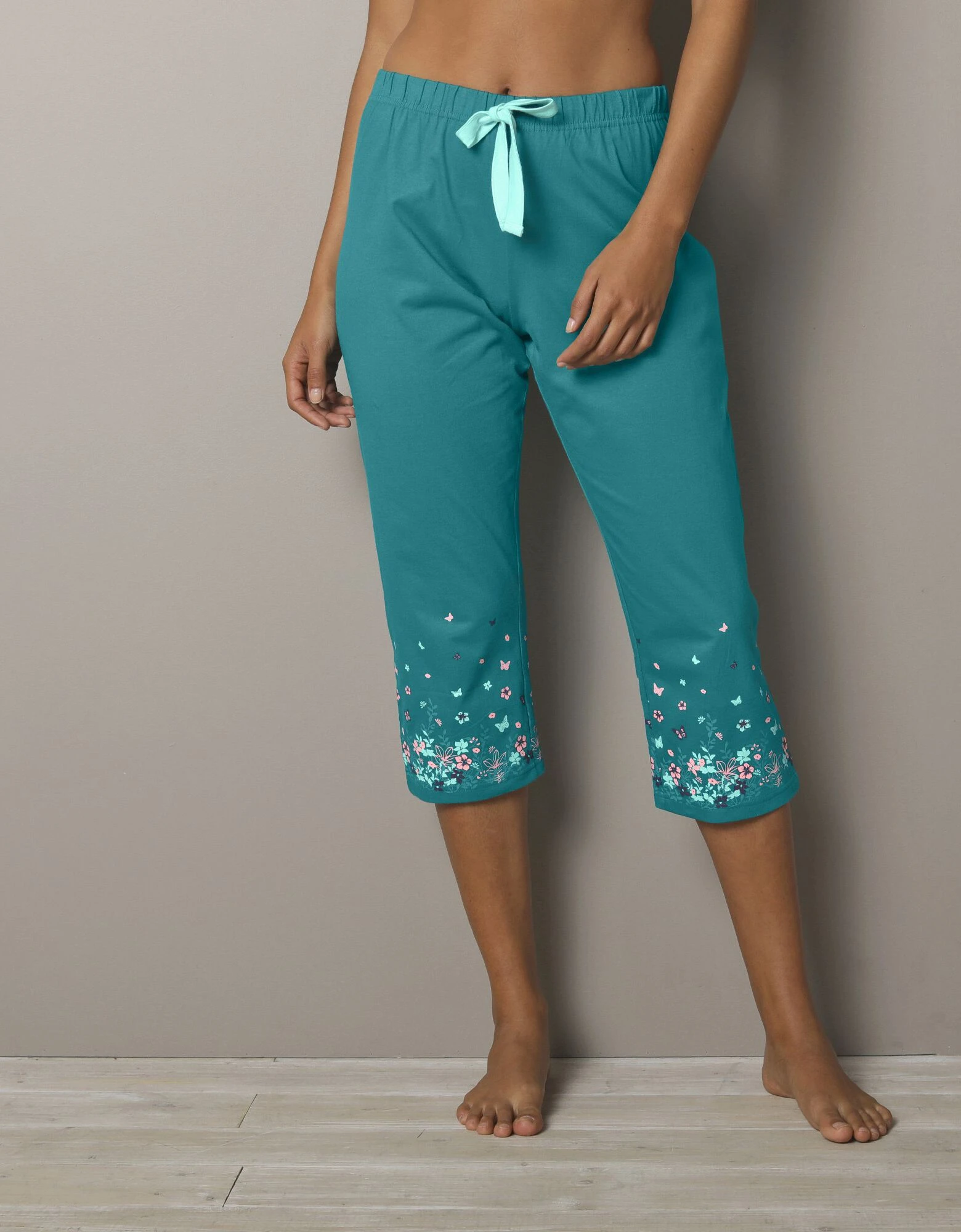 Pantacourt base imprimée bucolique - coton jersey Blancheporte Pantacourt Base Imprimée Bucolique - Coton Jersey -Blancheport en ligne