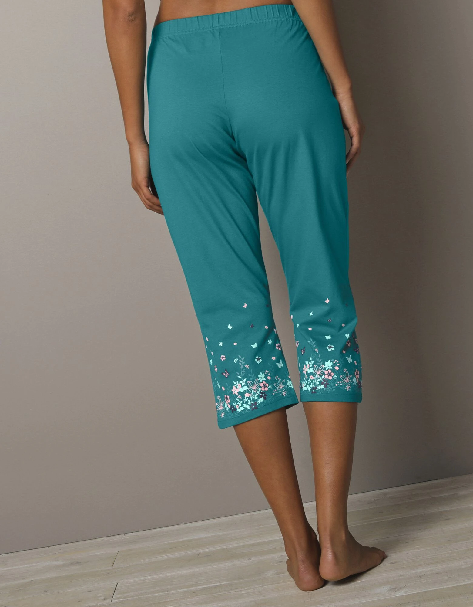 Pantacourt base imprimée bucolique - coton jersey Blancheporte Pantacourt Base Imprimée Bucolique - Coton Jersey -Blancheport en ligne