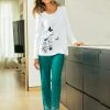 Blancheporte Pantalon Base Imprimée Bucolique - Coton Jersey
