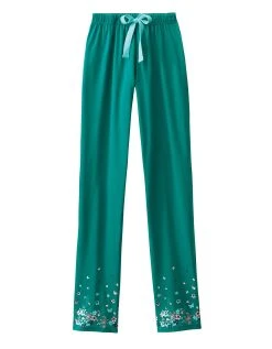 Blancheporte Pantalon Base Imprimée Bucolique - Coton Jersey -Blancheport en ligne 703849 C03 zoomx vue4